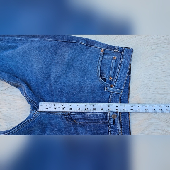 Men's Levi's 513 Slim Straight Jeans Size W33 x L32 - Picture 9 of 13